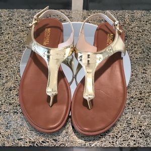 MICHAEL Michael Kors gold thong sandals